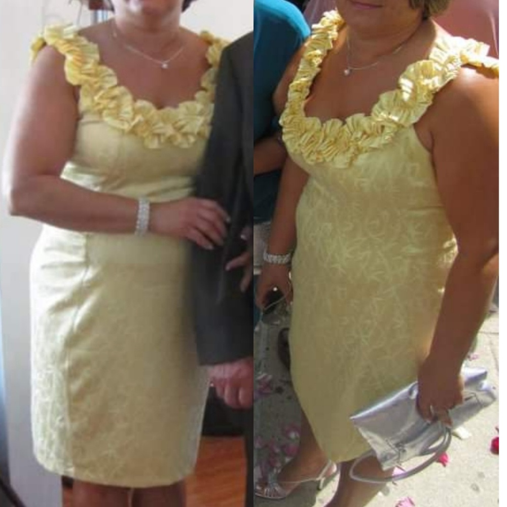 Yellow Ruffle Cocktail Dress! - Picture 4 of 4